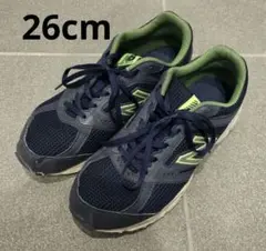 New Balance スニーカー 26cm ネイビー/グリーン