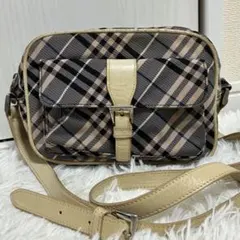 BURBERRY BLUE LABEL ショルダーバッグ　ノバチェック　レザー