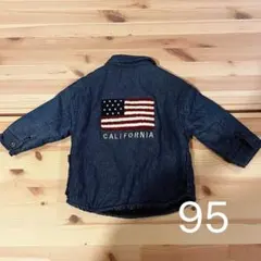 アウター　アメリカ国旗　デニム風ジャケット　ジャンパー　95cm お洒落