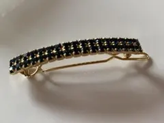 AGATHA ヘアクリップ ゴールド ネイビー ビジューのサムネイル