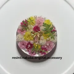 u-34 ハンドメイド レジン ヘアゴム ブローチ ポニーフック キーホルダー