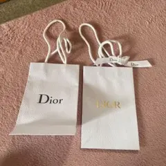 Dior ショップ袋 2枚セット ホワイト