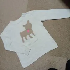 OLD NAVY 犬モチーフ コットンセーター ホワイト