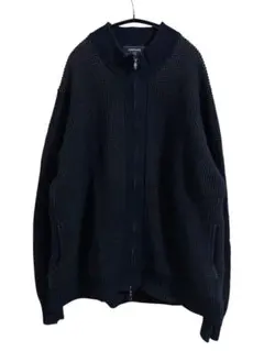 NEWYORKER ニューヨーカー ジップアップ コットンニットカーディガン