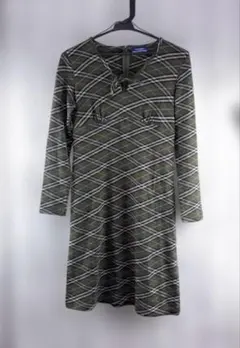 バーバリーブルーレーベル チェック柄 ニット ワンピース