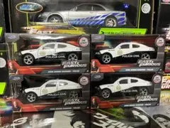 FAST& FURIOUS DODGE CHARGER POLICE 4台セット