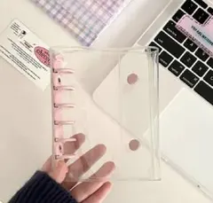 売り切りSALE⭐️在庫限り　シール帳　A7 バインダー　本体のみ　パステルピンク