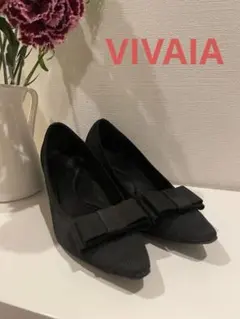 新品級 VIVAIA ポインテッドトゥパンプス ウェッジソール 黒 38 - メルカリ