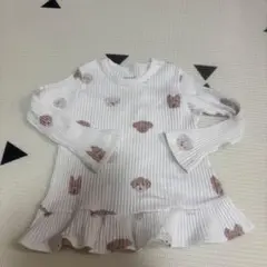 クマプリント ベビーパジャマ