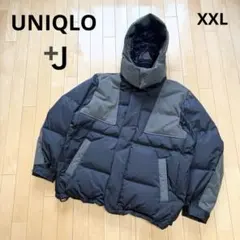 【美品】ユニクロ +J プラスジェイ ダウンオーバーサイズパーカ XXL 紺