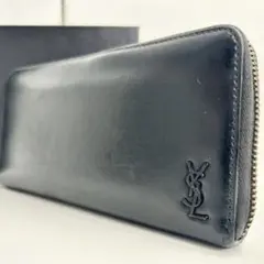 美品　サンローラン　長財布　ラウンドファスナー　カサンドラ　黒　ユニセックスのサムネイル