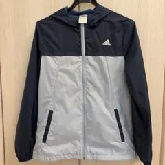 adidas ウィンドブレーカー M グレー/ネイビー