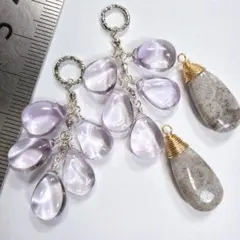 サービス品＊天然石のチャームセットe47