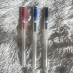 ボールペン 0.38mm 赤 青 黒 3本セット