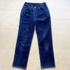 Cepo コーデュロイ ストレートパンツ S インディゴブルー 後ろゴム ワーク