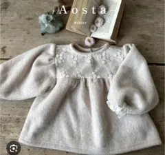 Aosta ベージュ レース トップス Mサイズ