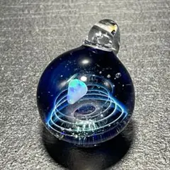 中古品 早川和明 宇宙ガラス Aurora/オーロラ ガラスペンダントトップ 