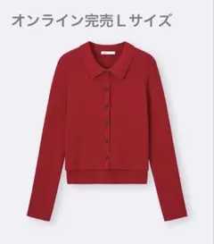 完売　タグ付きGU 2ピースリブニットポロシャツ【ノースリーブ】　Ｌサイズ