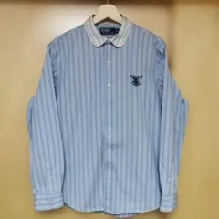 【美品】ポロラルフローレン ラウンドカラー クレリックシャツ 【珍品】