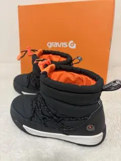 まゆ様　　美品　21㎝　gravis スノーブーツ ブラック/蛍光オレンジ
