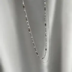 【未使用】 NEWYORKER ビーズ付きネックレス シルバー系