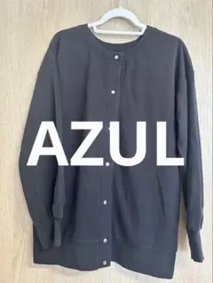 AZUL ブラック カットソーMサイズ ボタン付き