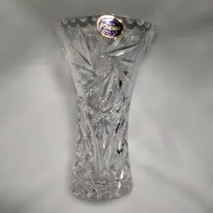 BOHEMIA ハンドカット クリスタル 花瓶 チェコスロバキア製のサムネイル
