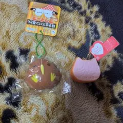 ふくふくことり 焼き立てパン屋さん スクイーズ マスコット