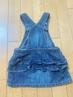 オールドネイビー デニム ジャンパースカート 80 お尻フリル