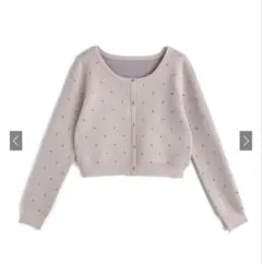 ドット柄 カーディガン