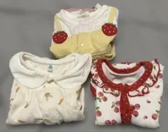 ベビー ロンパース 半袖 半袖ロンパース 70 女の子 西松屋 3着 セット