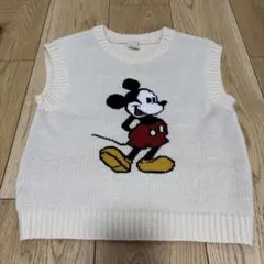 petit main ミッキー　ニットベスト 120