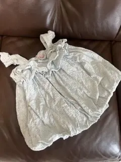 美品　フリル付きワンピース　メゾピアノ　80サイズ　ロンパース