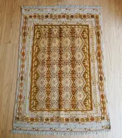 アフガニスタン 手織り マシュワニキリム 115cm × 76 トライバルラグ マシュワニキリム ファインクオリティ 約82cm x 115cm｜SATHI RUGS