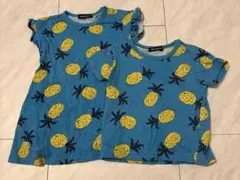 moujonjon パイナップル柄　ワンピース　Tシャツ　80サイズ　双子のサムネイル