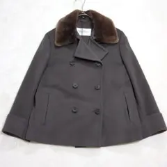 マックスマーラ 42 キャメルヘア ヌートリアファー ピーコート 白タグ