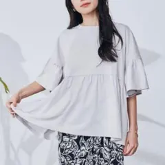 WELLTECT 接触冷感半袖フリルカットソーのサムネイル