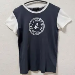 agnes b. アニエスべー ロゴ Tシャツ ネイビー × ホワイトのサムネイル