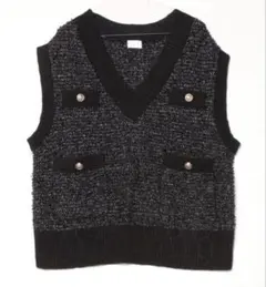 green label relaxing ミックスツイードニットベスト