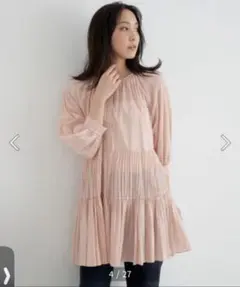 ANAYI/アナイ/定価33000円コットンシルクローンティアード　ブラウスのサムネイル