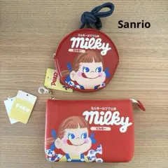 Sanrio マリモクラフト ペコちゃん 3ポケット ポーチ & ネックパースのサムネイル