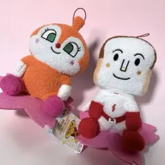 【美品】アンパンマンころふわ桜Ver. ドキンちゃん＆しょくぱんまん 2体セット