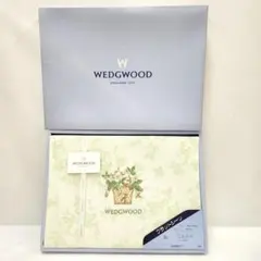 WEDGWOOD フラットシーツ シングル 140×240 花とバスケット刺繍
