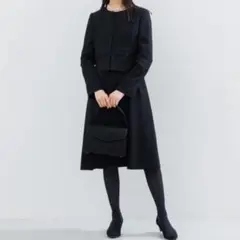 【極美品】form forma 東京ソワール洗えるブラックフォーマルスーツ2XL