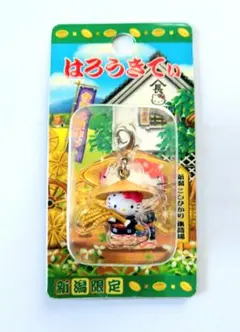 ご当地キティ 根付ストラップ 会津限定 鶴ヶ城ver 2005ハローキティ