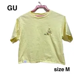【大人気商品】GU　ちいかわ Tシャツ Mサイズ　イエロー　うさぎ