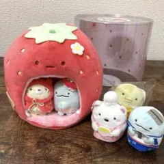 すみっこぐらし　すみっこハウス　いちごのおうち　てのりぬいぐるみ　マスコット