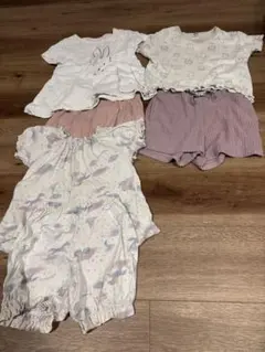 夏用パジャマ まとめ売り 3点セット プティマイン BREEZE 90cm