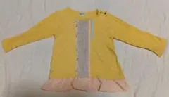 90cm ラグマート トップス ロンT イエロー 女の子