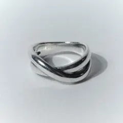 SILVER二連3ミリトリニティスターリングシルバー結婚指輪シンプル17号m 